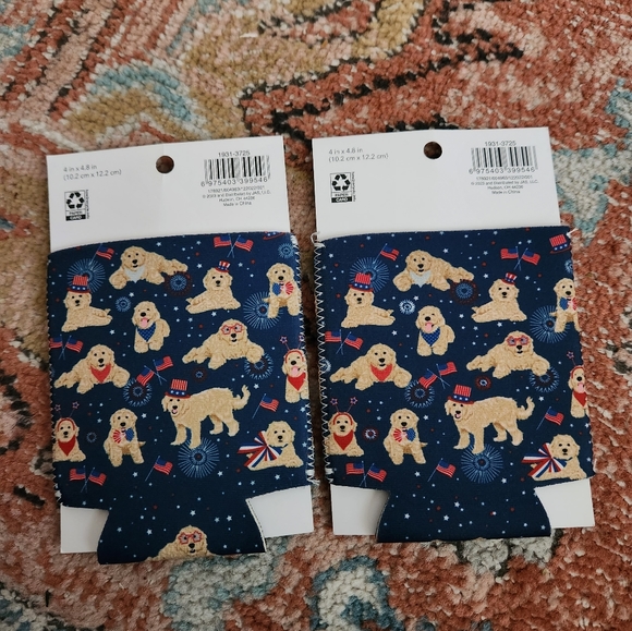 Patriotic dogs, America drink koozies - Picture 3 of 3